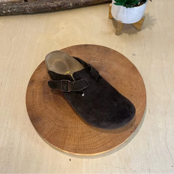*Birkenstock | SINGLE RIGHT Boston Clogs in Brown Suede Size 40/9 Narrow - Picture 6 of 11